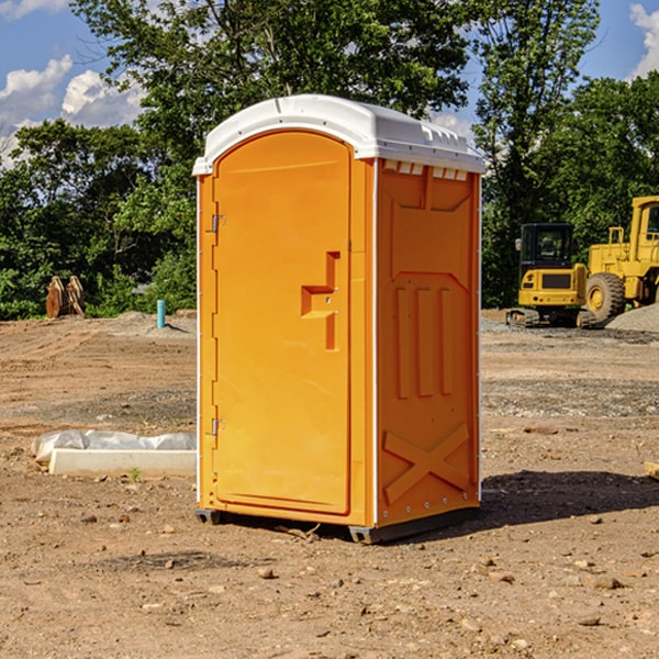 how often are the porta potties cleaned and serviced during a rental period in Emmetsburg